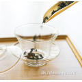 600ml Teekannen-Set aus mundgeblasenem Glas mit Stövchen